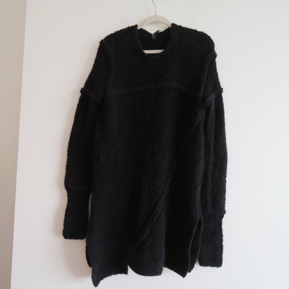 DEMOBAZA Nasma Black Knit Sweater Top Unisex Goth Ninja Futurist Utilitarian S - Picture 2 of 16